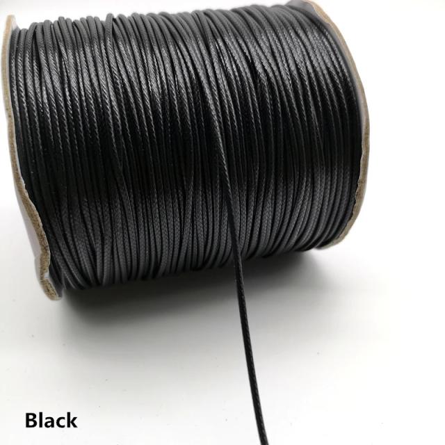 Fio encerado de couro para bijuterias DIY - 5 jardas, 1,5 mm, ideal para costura e projetos manuais