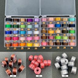 Linha bordada do poliéster para o brinquedo artesanal da boneca, características faciais, brilho alto, poliéster brilhante, 120D, 2, 100m - Image 1