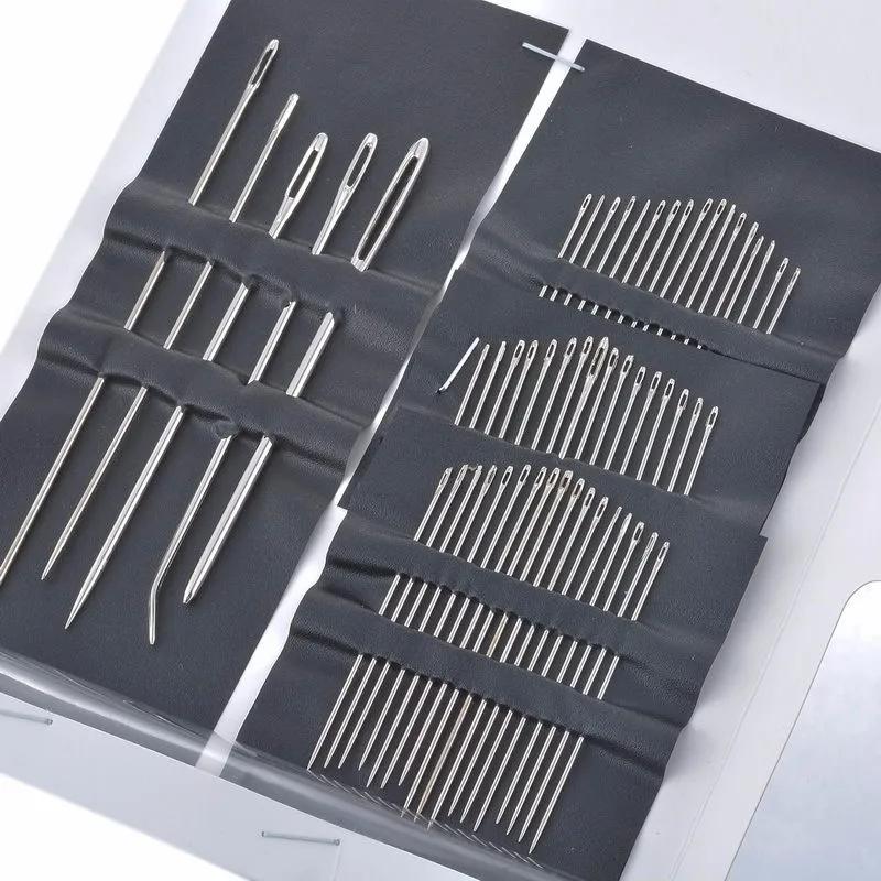 Conjunto de agulhas de costura de aço inoxidável, 55 peças, ferramentas de pontos manuais, artesanato diy, roupas, bordado, acessórios de costura, ferramenta de agulhas para casa - Image 1
