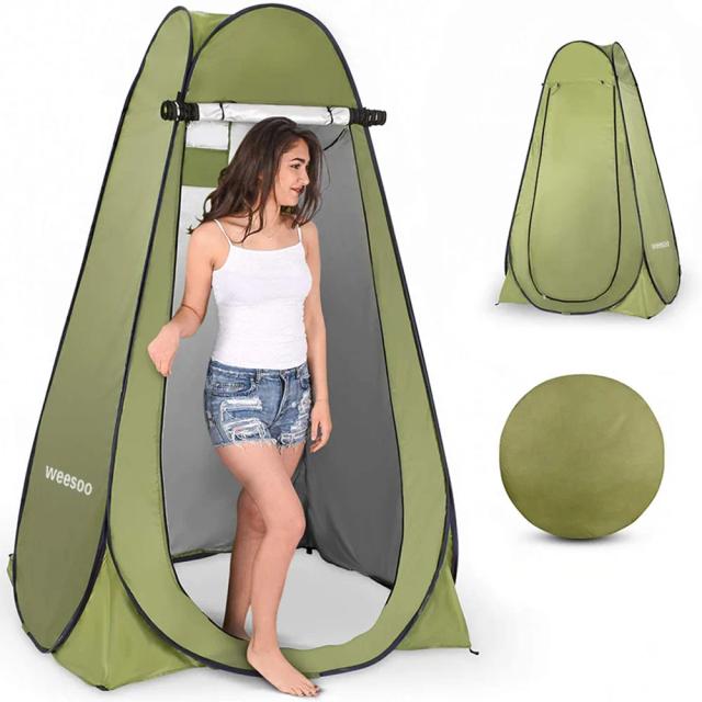 Tenda Portátil Weesoo: Dobrável e Pop-up para Acampamento com Chuveiro e Privacidade ao Ar Livre