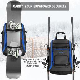 Soarowl 65l mochila de esqui grande capacidade à prova dwaterproof água saco de inicialização pode ser carregado com botas de esqui capacetes óculos roupas pendurar esquis - Image 1