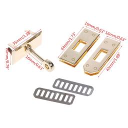 Fecho de metal turn locks torção bloqueio diy couro crossbody bolsa ombro saco fivelas - Image 6
