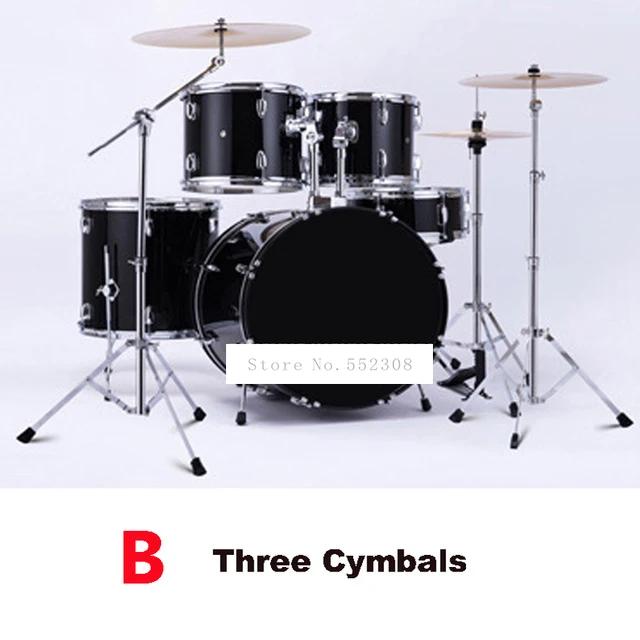 Conjunto de Instrumentos de Percussão Musical para Adultos e Crianças, Kit de Bateria Acústica, Jazz Drum and Drum Set, Iniciante, RBL-300, 3, 4 Pratos, 5 Bateria - Image 1