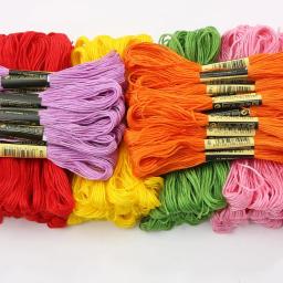 50 pçs/lote multicolorido algodão ponto cruz threads costura skeins bordado fio fio kit artesanato diy acessórios de costura - Image 5