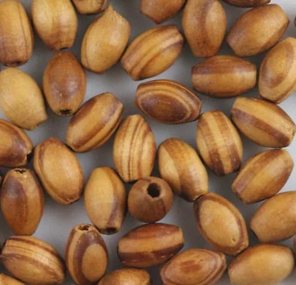 400 pçs encantos jóias fazendo pulseiras diy artesanato oval cor de madeira contas de madeira moda vintage oliva espaçador contas - Image 1