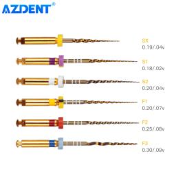 Arquivo Dental Endodontic Gold Large Taper, Arquivos Rotativos NITI AZDENT, Uso do Motor, Ferramentas de Odontologia, 25mm, 6Pcs por Caixa, 5 Caixas - Image 2