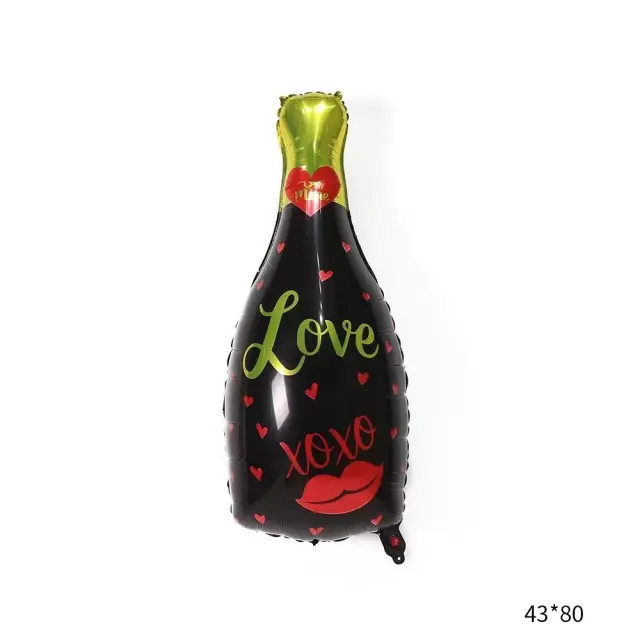 Decoração Criativa para Aniversário: Balão, Vinho e Copo Temático em Alumínio