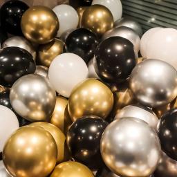 Confetti Metal Balões De Látex, Prata e Dourado, Decorações De Casamento, Baby Shower, Festa De Aniversário, 30 PCs, 40PCs, 10in - Image 1