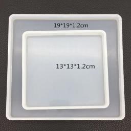 Molde de silicone para artesanato, faça você mesmo, nuvem, quadrado, elipse, coração, redondo, epóxi, decoração, base de molde - Image 4