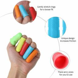 5 pçs silicone dedo protetor diy costura quilter dedo ponta artesanato dedal antiderrapante protetor de dedo costura costura accessori - Image 2