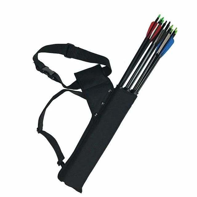 Suporte portátil resistente para flechas de caça com 3 tubos e bolsa para tiro com arco