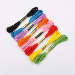 50 pçs/lote multicolorido algodão ponto cruz threads costura skeins bordado fio fio kit artesanato diy acessórios de costura - Image 2