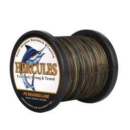 Hercules linha de pesca 12 fios acessórios de carpa 100-2000m pe fio trançado camo 10-420lb cabo de pesca pesca suprimentos equipamento - Image 3