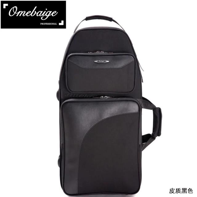 Mochila de Fagote em Couro Preto PU com Design Ventilado