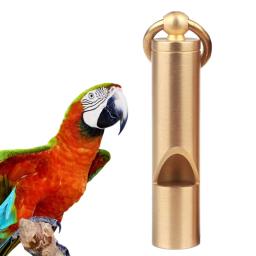 Apito para treinamento de aves papagaio, apito sonoro de reflexão, apito de emergência de bronze para treinamento de pássaros - Image 1