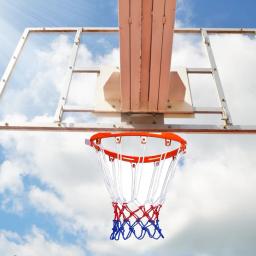 Rede de basquete all-weather basquete net vermelho + branco + azul tri-color basquete hoop net alimentado cesta de basquete aro net - Image 3