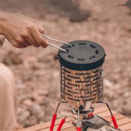 Mini fogão de aquecimento para acampamento ao ar livre, equipamento de aquecimento para acampamento, grelha de aço inoxidável, capa de aquecimento infravermelho, aquecedor de mão - Image 3