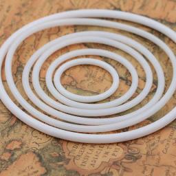 Plástico branco Dream Catcher Ring, Argola De Bambu De Madeira Redonda, Ferramentas De Artesanato DIY, Coroa De Casamento De Natal - Image 1