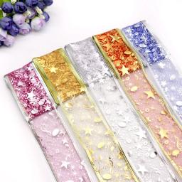 2 jarda organza bling fita grinalda flores presente de natal capina fio afiado artes artesanato costura casamento decoração de natal - Image 1