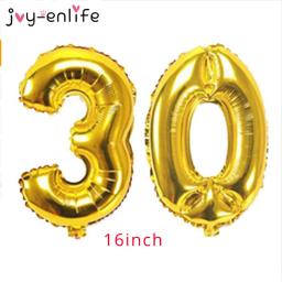 Balões para festa de aniversário, 30, 40, 50 e 60 anos, decoração para adulto, balão de ouro preto, 30, 40 e 50 anos, adereços para cabine fotográfica - Image 5