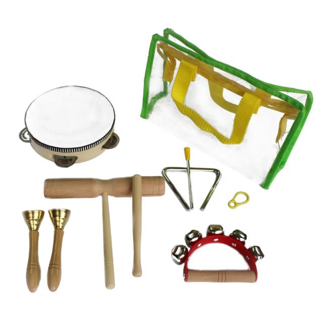 Instrumentos Musicais de Percussão em Madeira para Crianças - Brinquedos Educativos para Pré-escola e Bebês