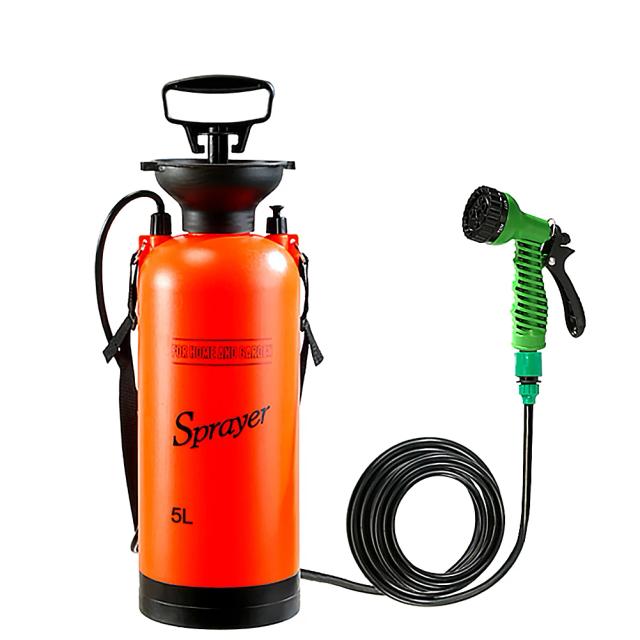 Chuveiro Portátil Multi-Função 5L/8L para Acampamento e Viagens: Ideal para Banhos, Rega de Flores e Lavagem de Carros