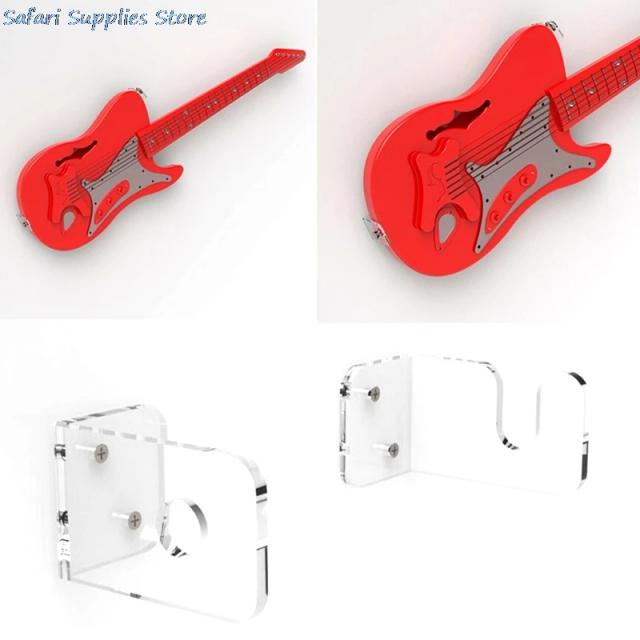 Suporte de Parede para Guitarra de Acrílico: Hanger Elegante para Exibição em Perspex
