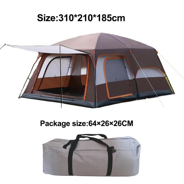 Tenda Big Space Camping: Ultra-Grande e À Prova D'Água para 4-6 Pessoas com 2 Quartos de Alta Qualidade