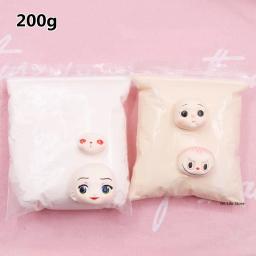 Argila ultra-leve para escultura DIY, modelagem lama, Hand Made Plasticine boneca, transformando molde, rosto tez, pele branca e rosa, profissional, 200g - Image 1