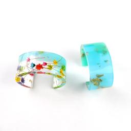 1pc semi-abertura seco flor resina epóxi molde c-em forma de pulseira molde de silicone europeu para fazer jóias diy artesanato ferramentas - Image 4