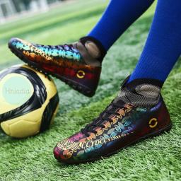 Hniadia futebol sapatos mesmos que messi alta qualidade botas assassino chuteira campo fg/tf tacos de futebol formação - Image 2