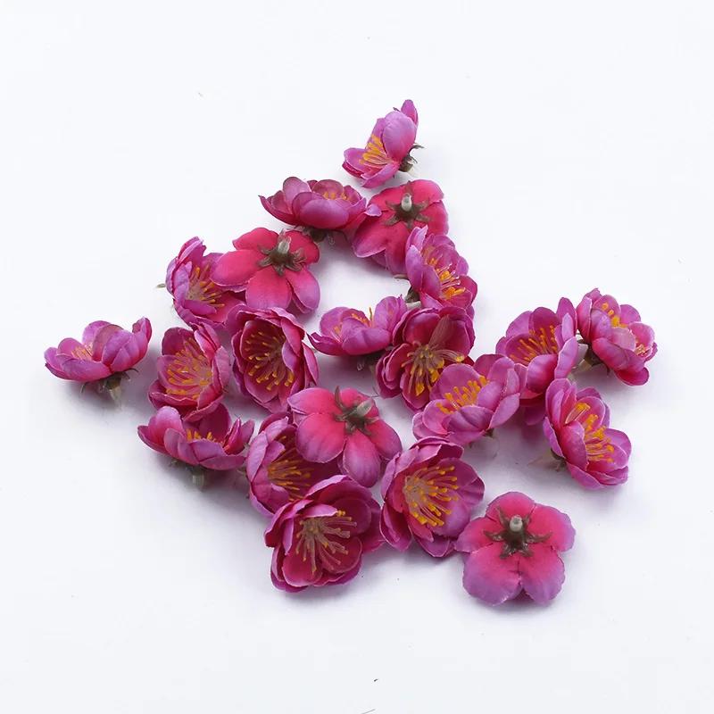 Flores decorativas do pulso da cereja da seda, presentes DIY, decoração do Natal para a HOME, flores artificiais para a noiva do casamento, caixa dos doces, 20 pcs - Image 1