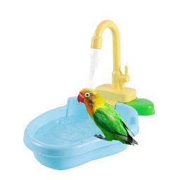Papagaio poleiro chuveiro pet pássaro banho gaiola bacia papagaio banho tigela pássaros acessórios papagaio brinquedo pássaro banheira 1pc - Image 3