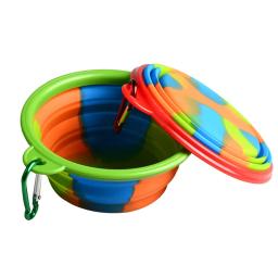 Tigela de estimação camuflagem com fivela Recipiente de comida de água Alimentador para cães pequenos Garrafa de cachorro 9 cores - Image 4