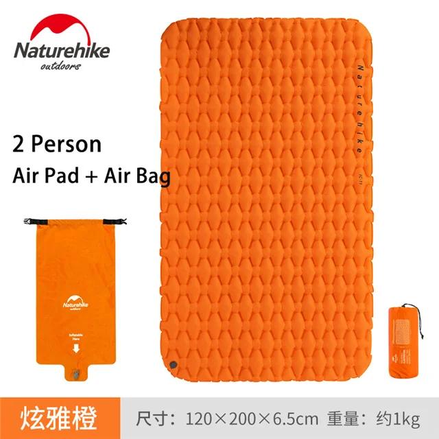 Colchão Inflável Naturehike para Acampamento com Almofada de Ar e Proteção à Prova D'Água para Uma Pessoa ou Casal - Lançamento 2019