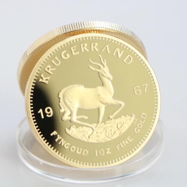 Moeda Colecionável de Ouro de 1oz de 1967 da África do Sul - Edição Pink