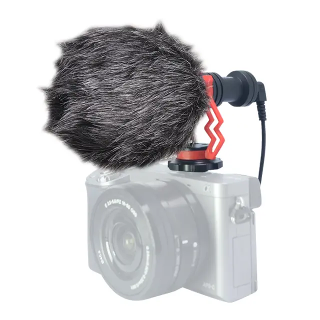 Microfone Direcional Mcoplus 3.5mm Profissional para Câmeras DSLR e Gravações de Vídeo