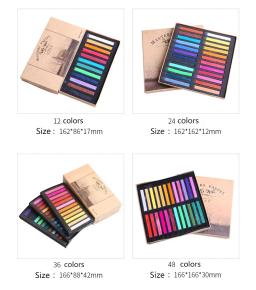 Conjunto de lápis de cor macia para pintura, giz de cores para desenho, arte e papelaria, 12/24/36/48 cores - Image 5