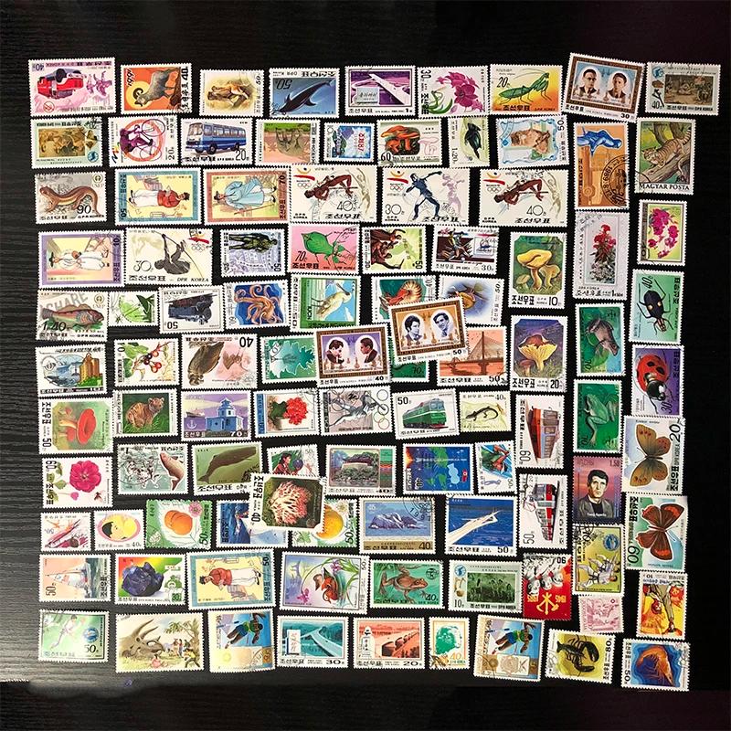 N-K Diferentes Selos Postais, CTO Selos, Set Lot, Usado com Post Mark, Boa Condição Coleção, 100 Pcs - Image 1