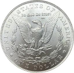 Estados unidos da américa 1884 cc morgan um dólar eua moeda liberdade cupronickel prata chapeado em deus confiamos cópia moeda - Image 6