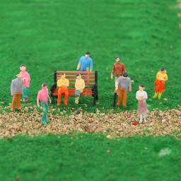 Modelo ho n escala figura em miniatura para pessoas trem passageiros de rua para construção paisagem ferroviária layout - Image 2