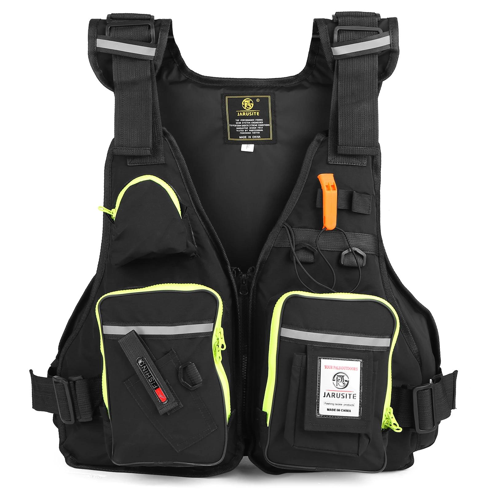Colete flutuante multi bolsos com suporte de garrafa de água, jaqueta pesca com mosca, colete salva-vidas, caiaque, vela, passeios de barco, esportes aquáticos - Image 1