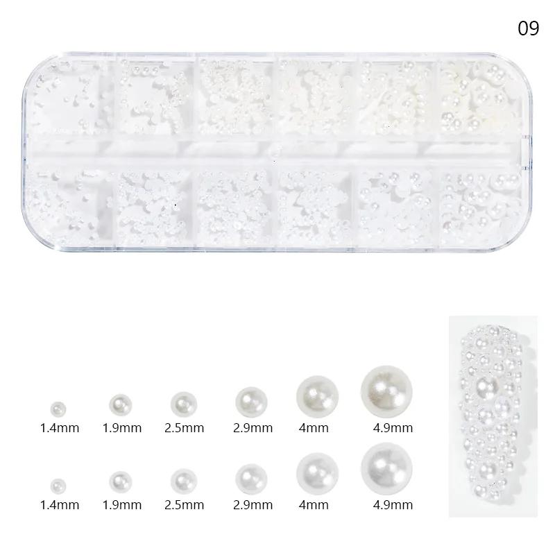 Prego arte strass kit 2400 pçs prego gemas ab flatback strass pedras preciosas, 6 tamanhos (1.5-4.5mm) pedras preciosas do prego cristal - Image 1