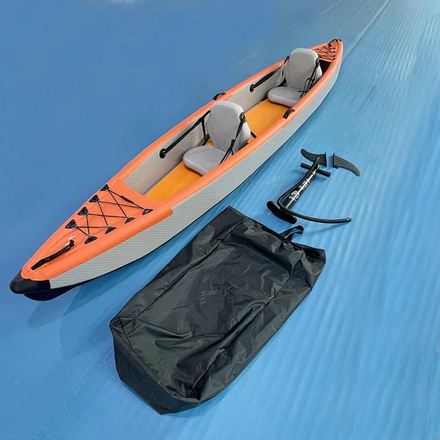 Caiaque Inflável Portátil para Pesca e Esqui de Água, Ideal para 2 Pessoas