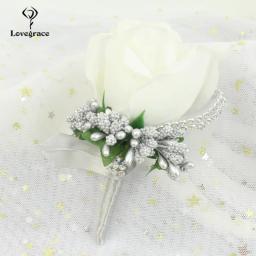 Buttonhole Flores para Homens e Mulheres, Broches De Rosa De Seda, Boutonniere para Senhoras, Groomsmen Do Noivo, Acessórios De Decoração De Festa De Casamento - Image 1