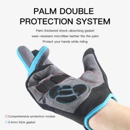Luvas de ciclismo MTB para homens, acessórios para motocicletas, bicicleta, tela sensível ao toque, respirável - Image 4