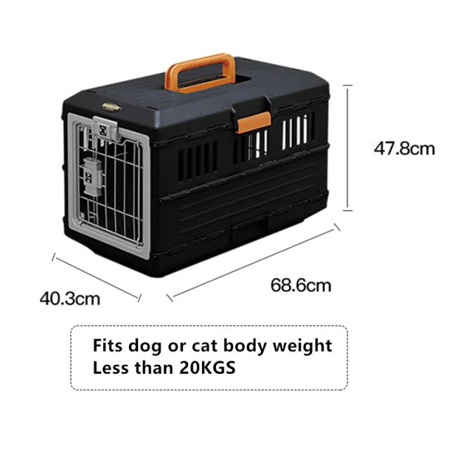 Transportador Portátil Dobrável para Animais de Estimação: Gato e Cachorro com Abertura Superior e Duas Portas, Ideal para Viagens Resistente e Prático