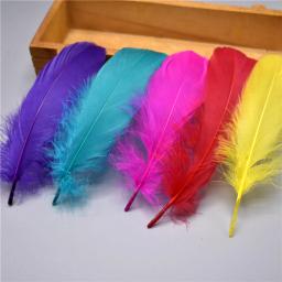 Penas de ganso naturais para artesanato, vestuário decorativo de 5-7 "13-18cm para casamento - Image 1