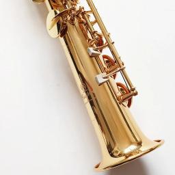 Latão Straight Soprano Bb saxofone Sax Plano, 82Z, instrumento de sopro, Shell Natural, chave esculpir padrão com Carryi, feito no Japão - Image 3