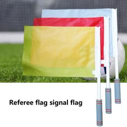 Bandeiras para arbitragem de futebol, bandeira vermelha, branca e amarela para árbitro de esportes de futebol em 3 cores - Image 2